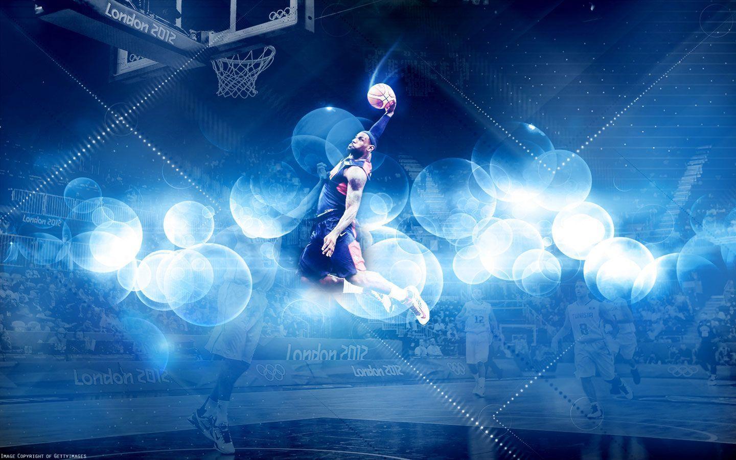 LeBron James 2012 Olympics Dunk vs Tunisia Wallpapers