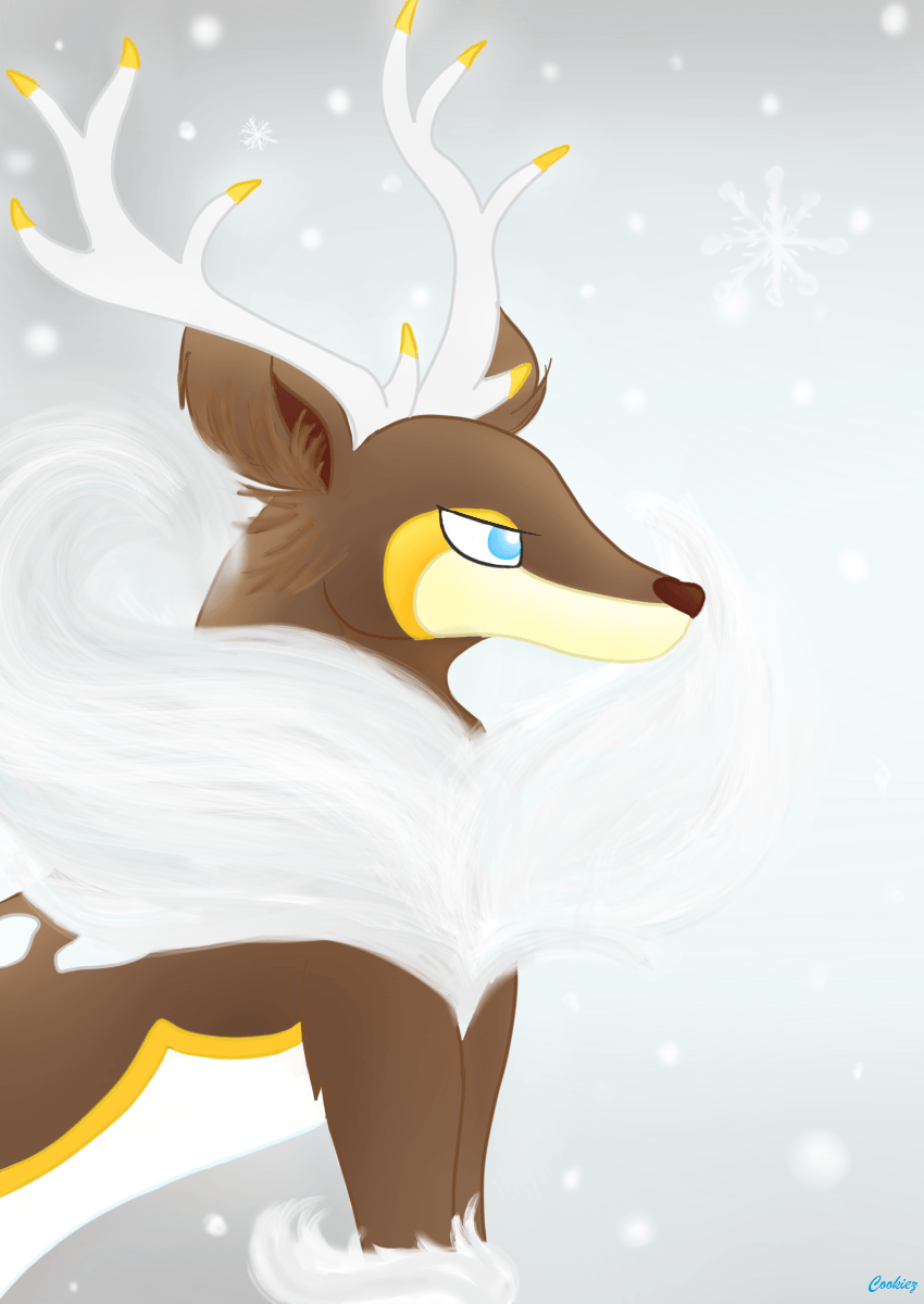 Winter Sawsbuck wallpaper! Feel free to use 