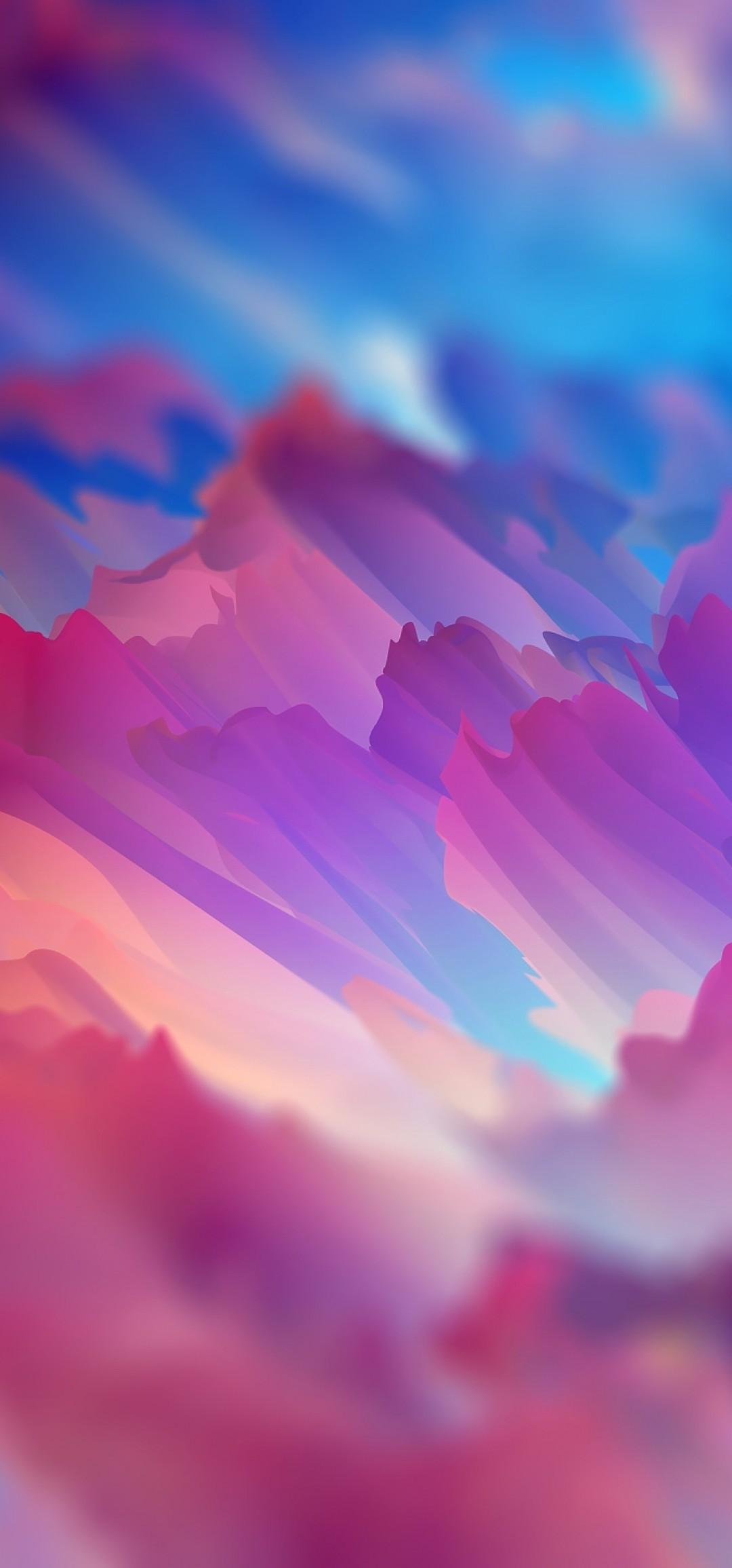 Download Colorful Clouds, Blurry, Painting Wallpapers for