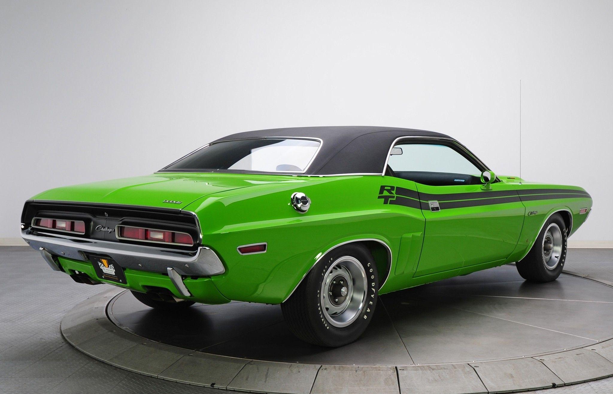 Download Dodge Challenger R/t 383 Magnum, Green, Back View