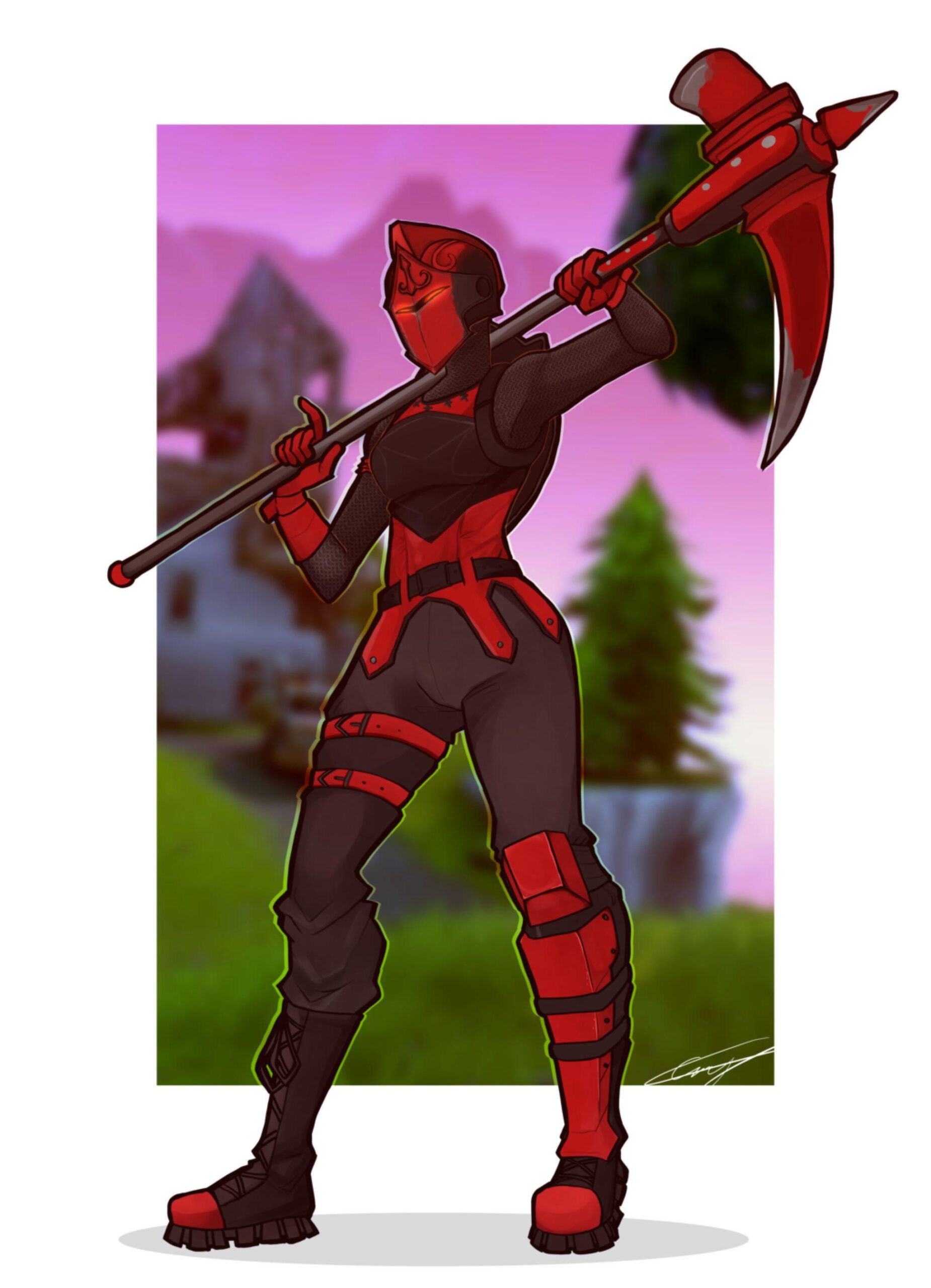 Red knight by CaseyKeshui on @DeviantArt