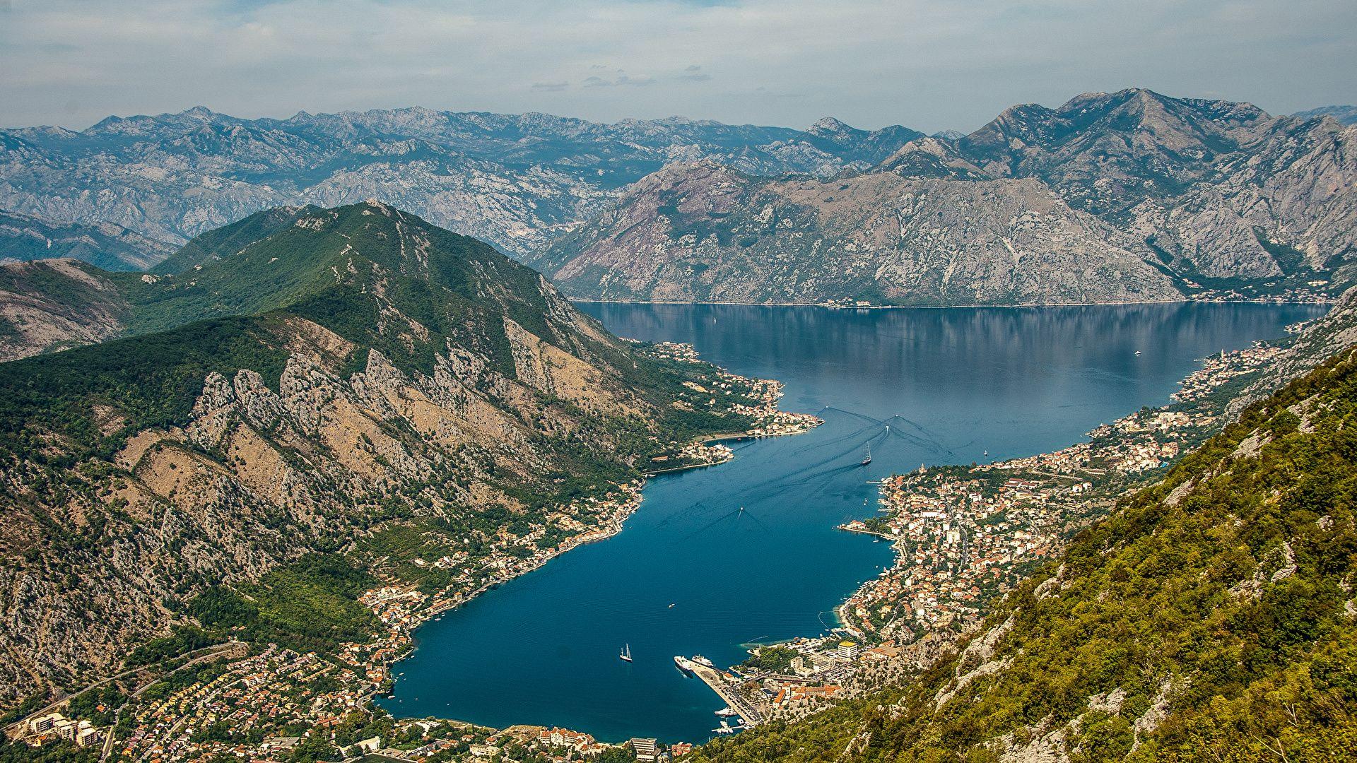 Picture Montenegro Kotor Nature Mountains Bay Houses