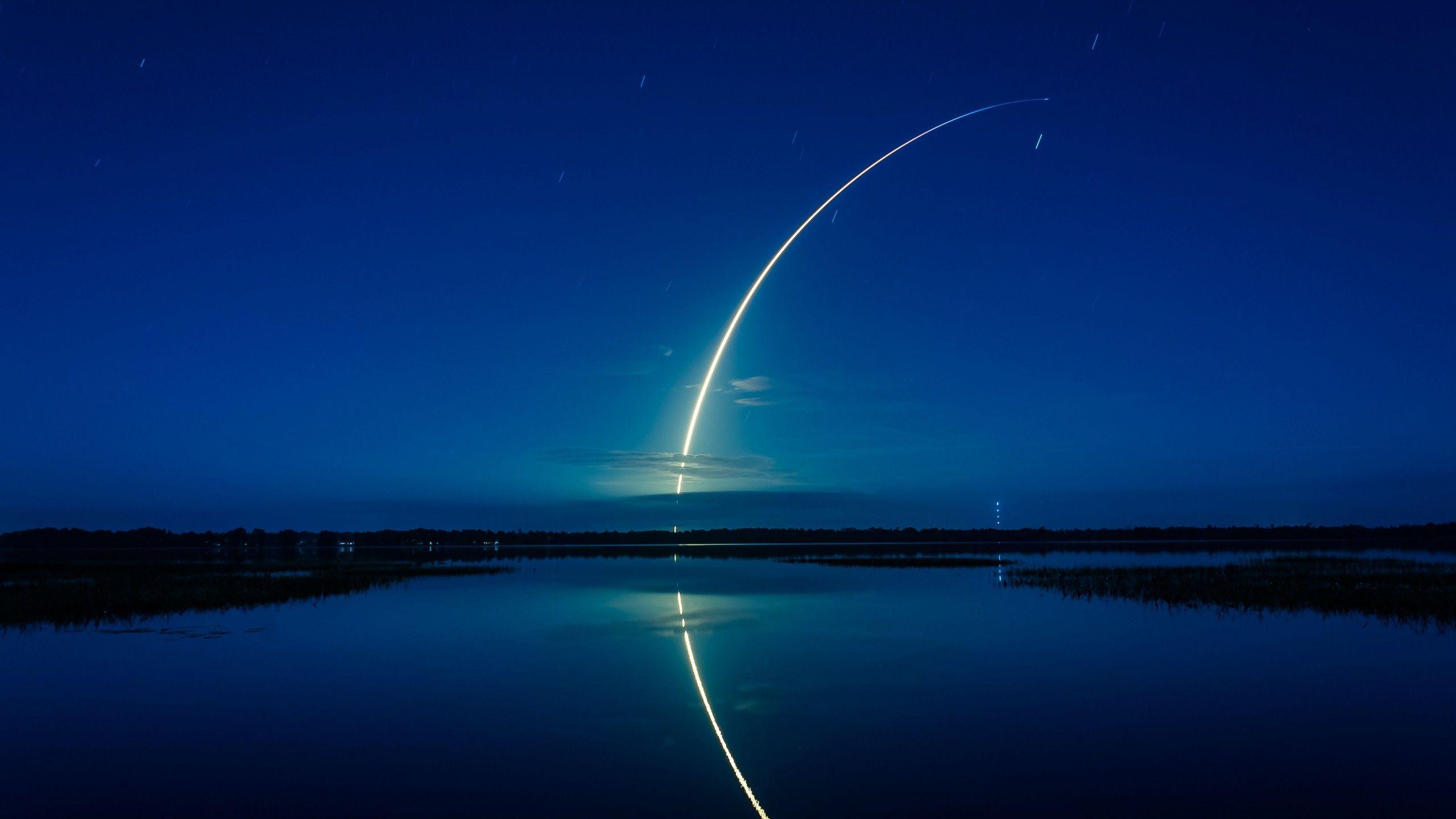 Wallpapers Falcon 9 rocket, SpaceX, Cape Canaveral, 4K, Space,