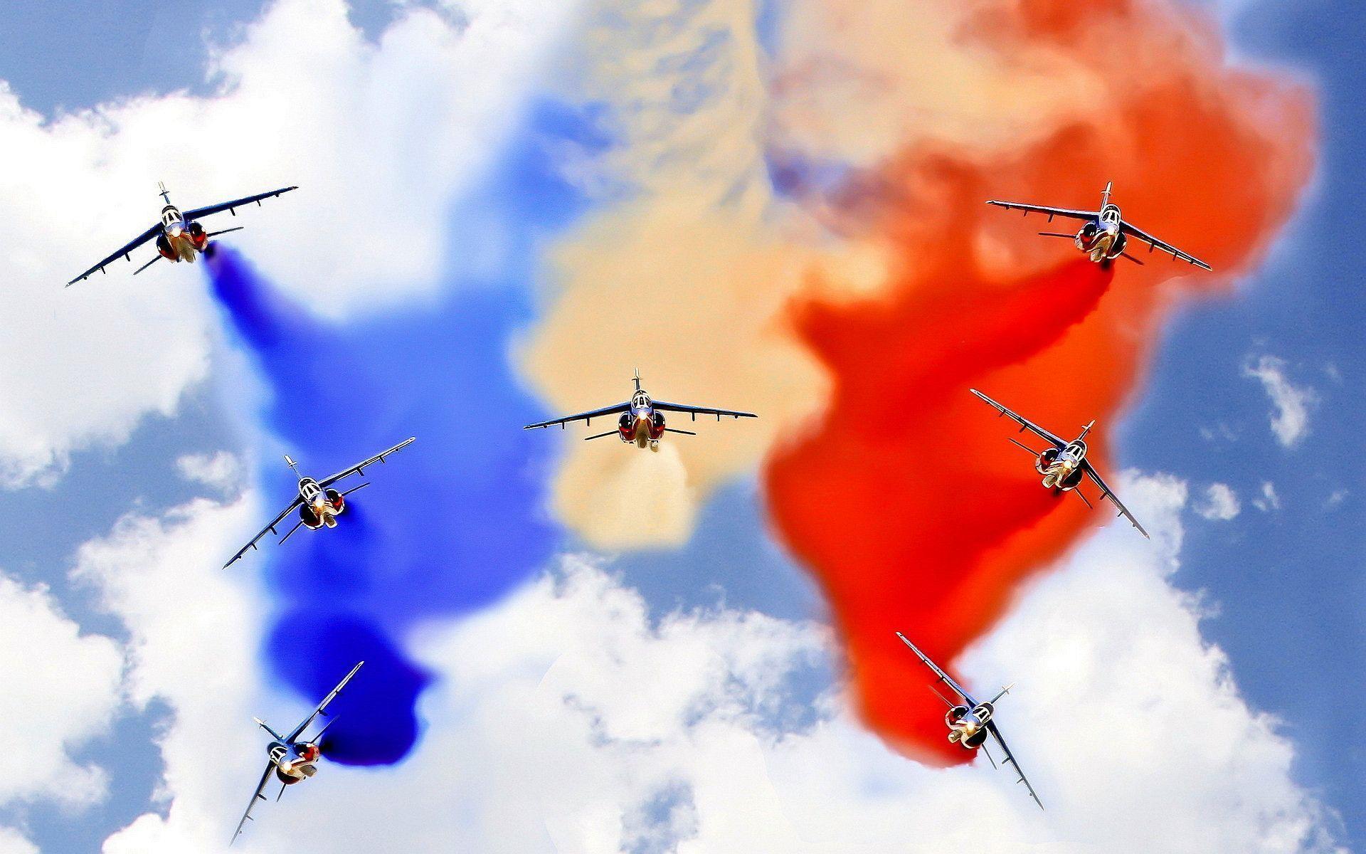 French flag airshow Wallpapers