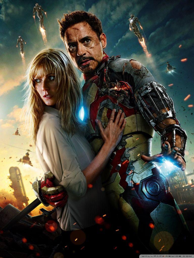 Iron Man 3 Tony Stark And Pepper Potts HD desktop wallpapers