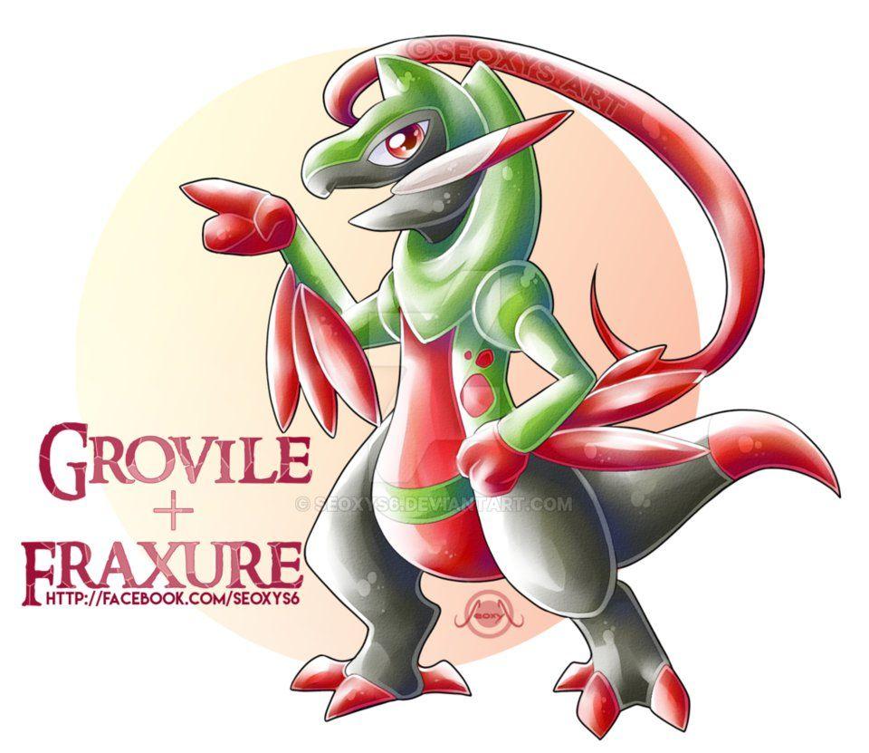 Grovile X Fraxure by Seoxys6