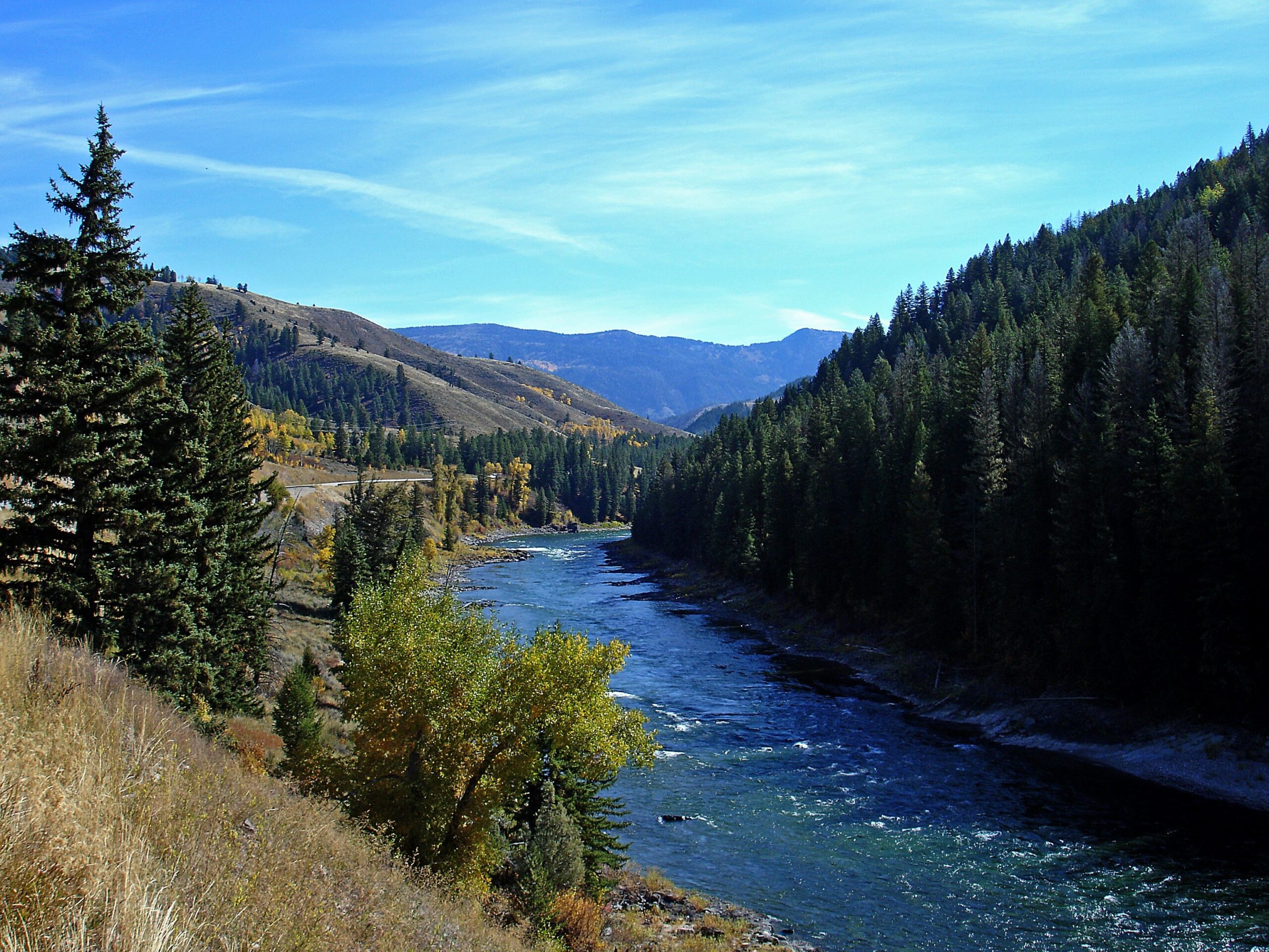 River Trees Mountains Idaho Snake Wallpapers Hd Free Download