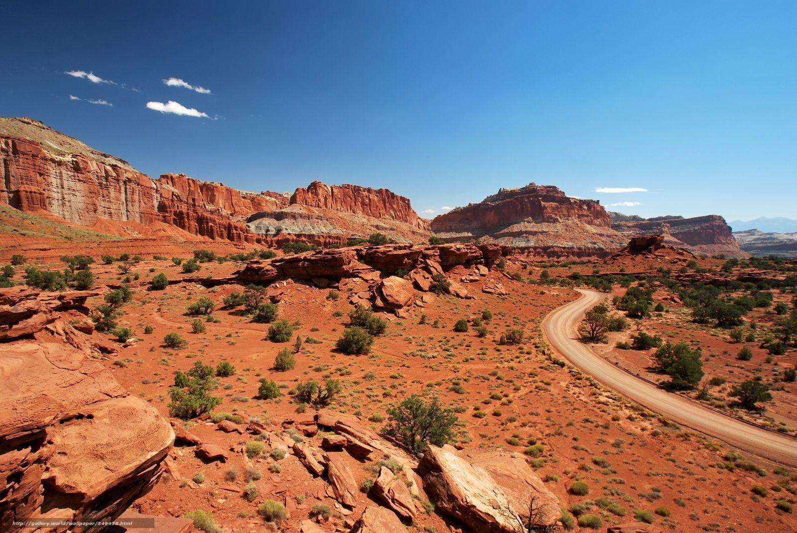 Download wallpapers Capitol Reef National Park, Utah, USA, Rocks