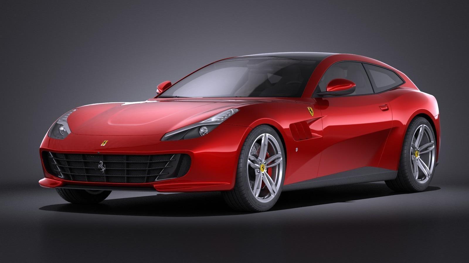 RED FERRARI GTC4 LUSSO HD WALLPAPERS