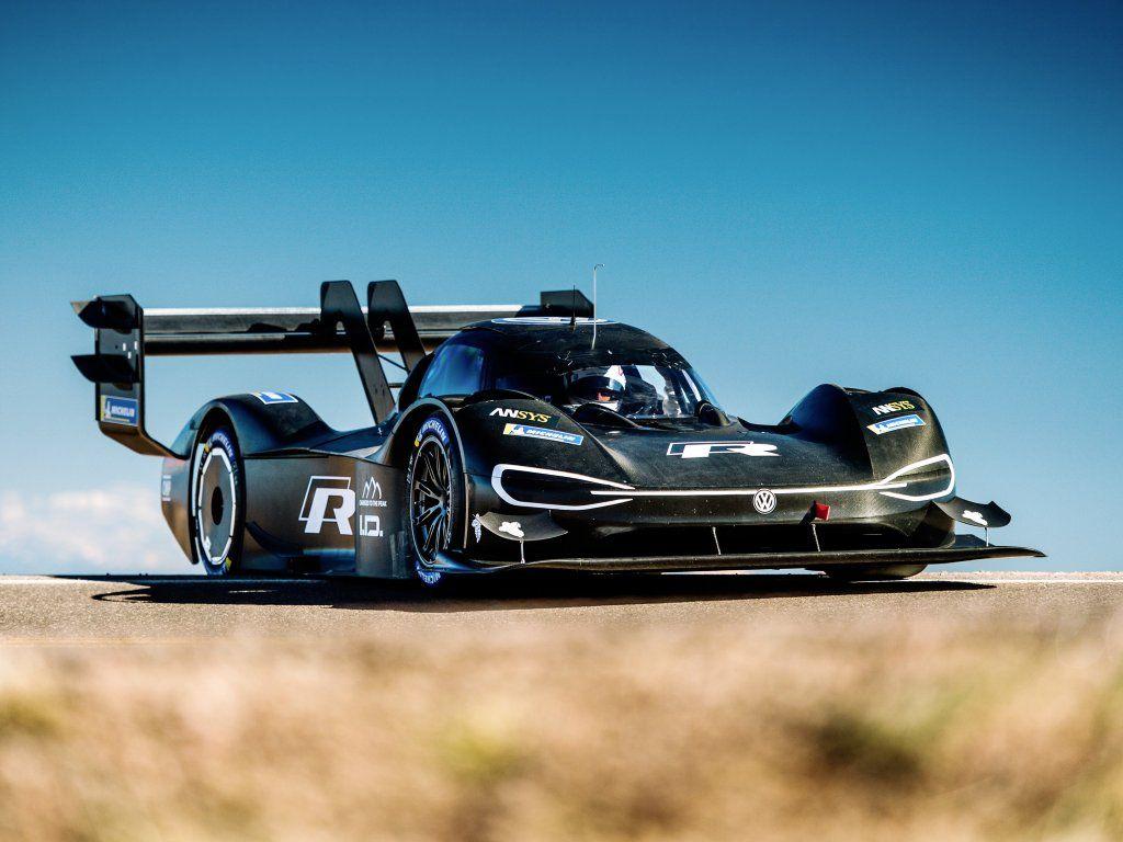 Volkswagen I.D. R Pikes Peak, supercar, black, 2018 wallpapers