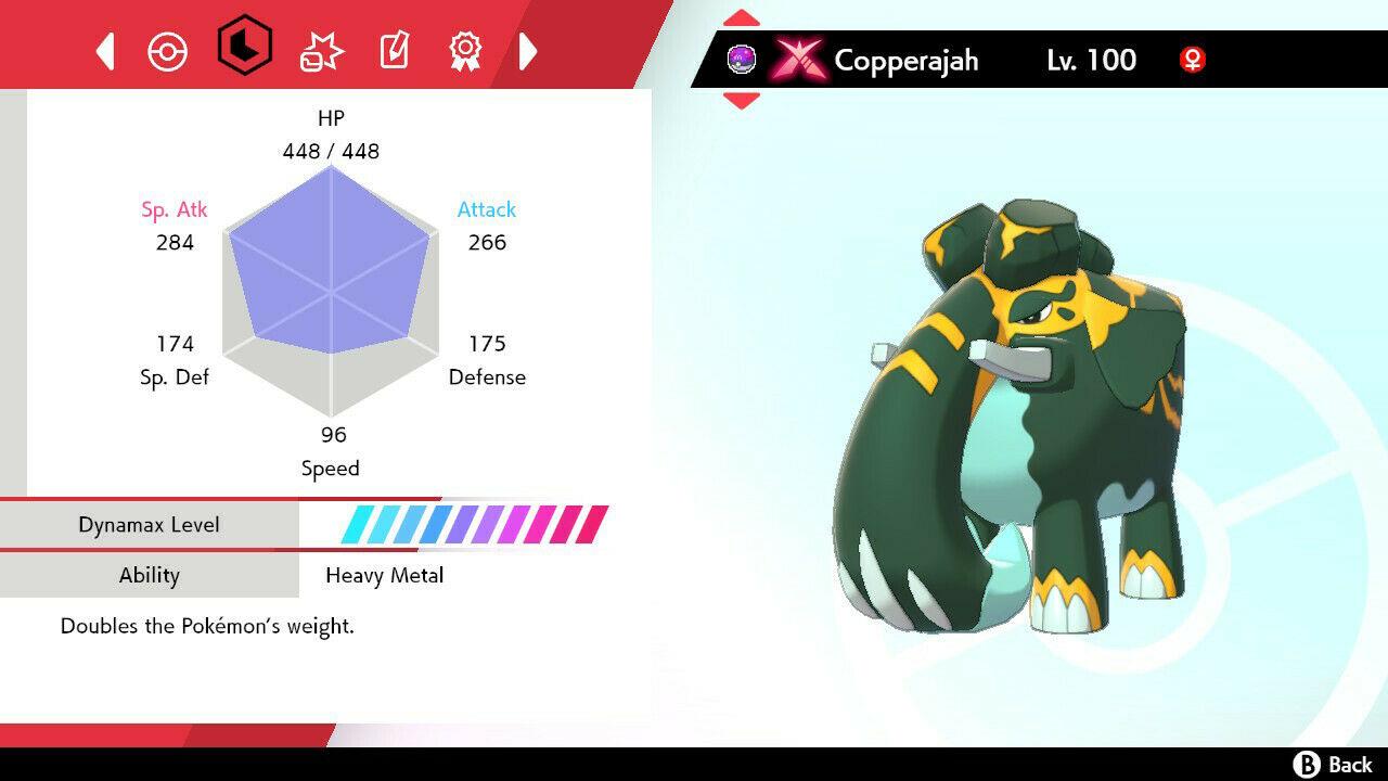 Pokemon Sword Shield Shiny Gigantamax Copperaja GENGAR 6IVs +