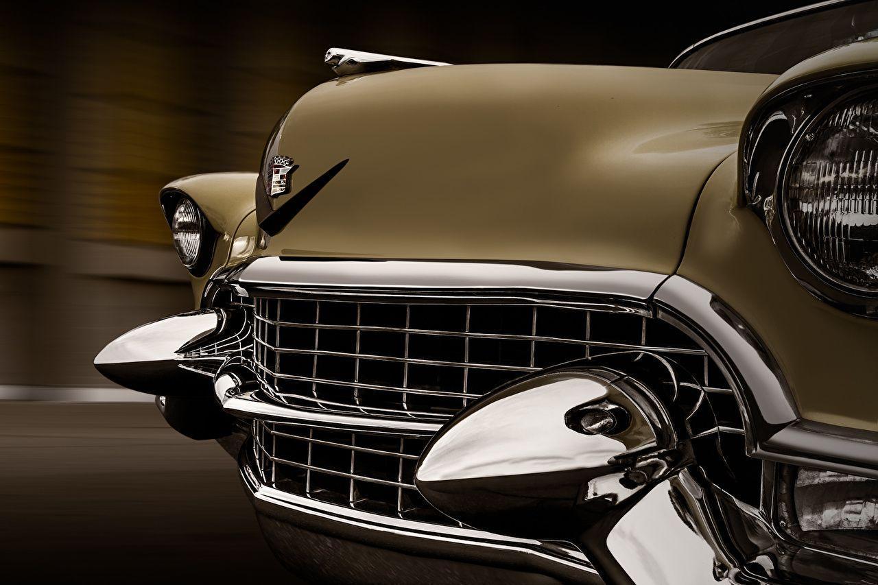 Wallpapers Cadillac Retro 1955 Headlights Cars Image Download