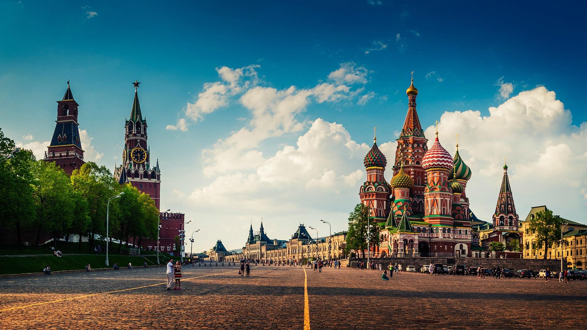 Wallpapers Moscow, Red Square, city landscape Full HD 2K