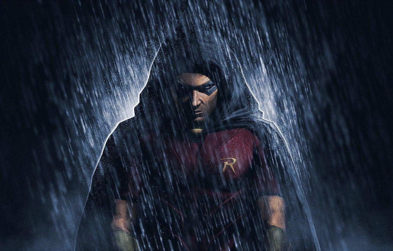 Wallpapers Robin, DC Comics, Red Robin, rain, Tim Drake image for