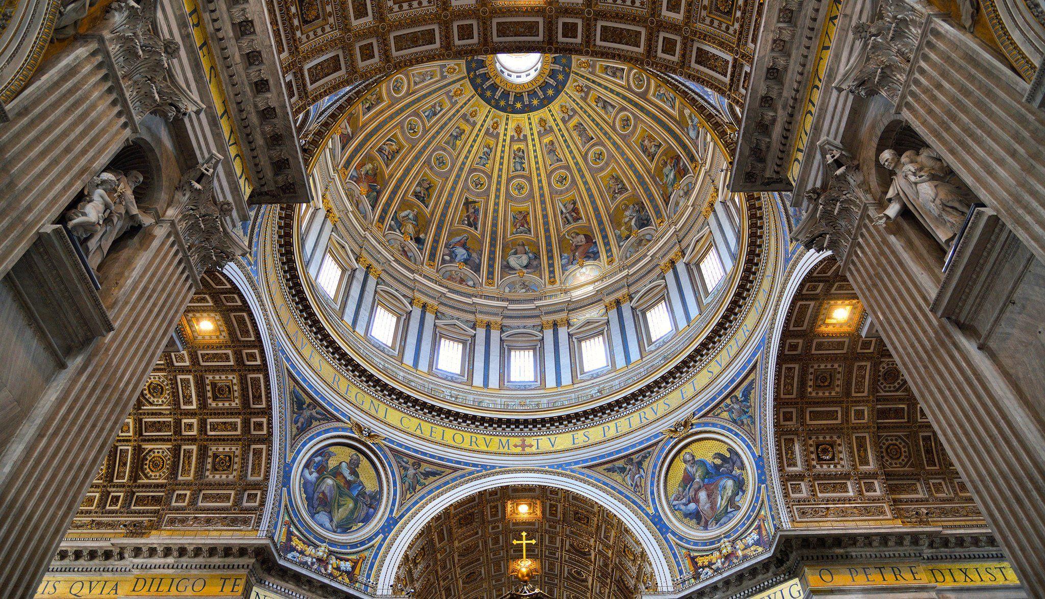 vatican city st. peter’s basilica dome murals religion HD wallpapers