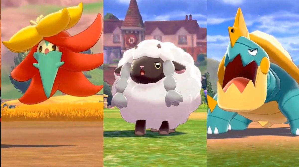 New Pokémon Wooloo, Gossifleur, Drednaw, Corviknight and