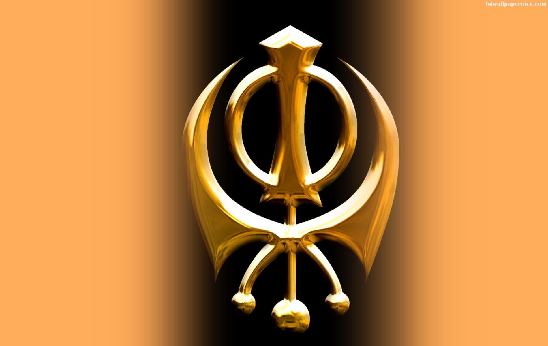 Beautiful Sikh Khanda Black Backgrounds HD Wallpapers