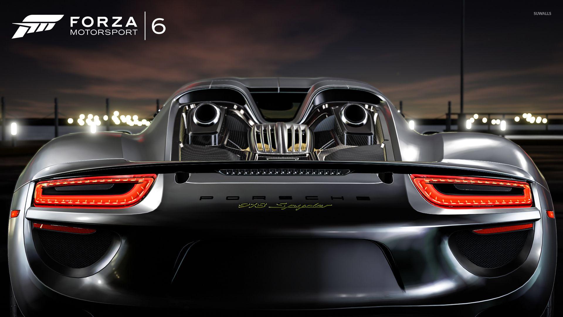 Back view of a Porsche 918 Spyder in Forza Motorsport 6 wallpapers