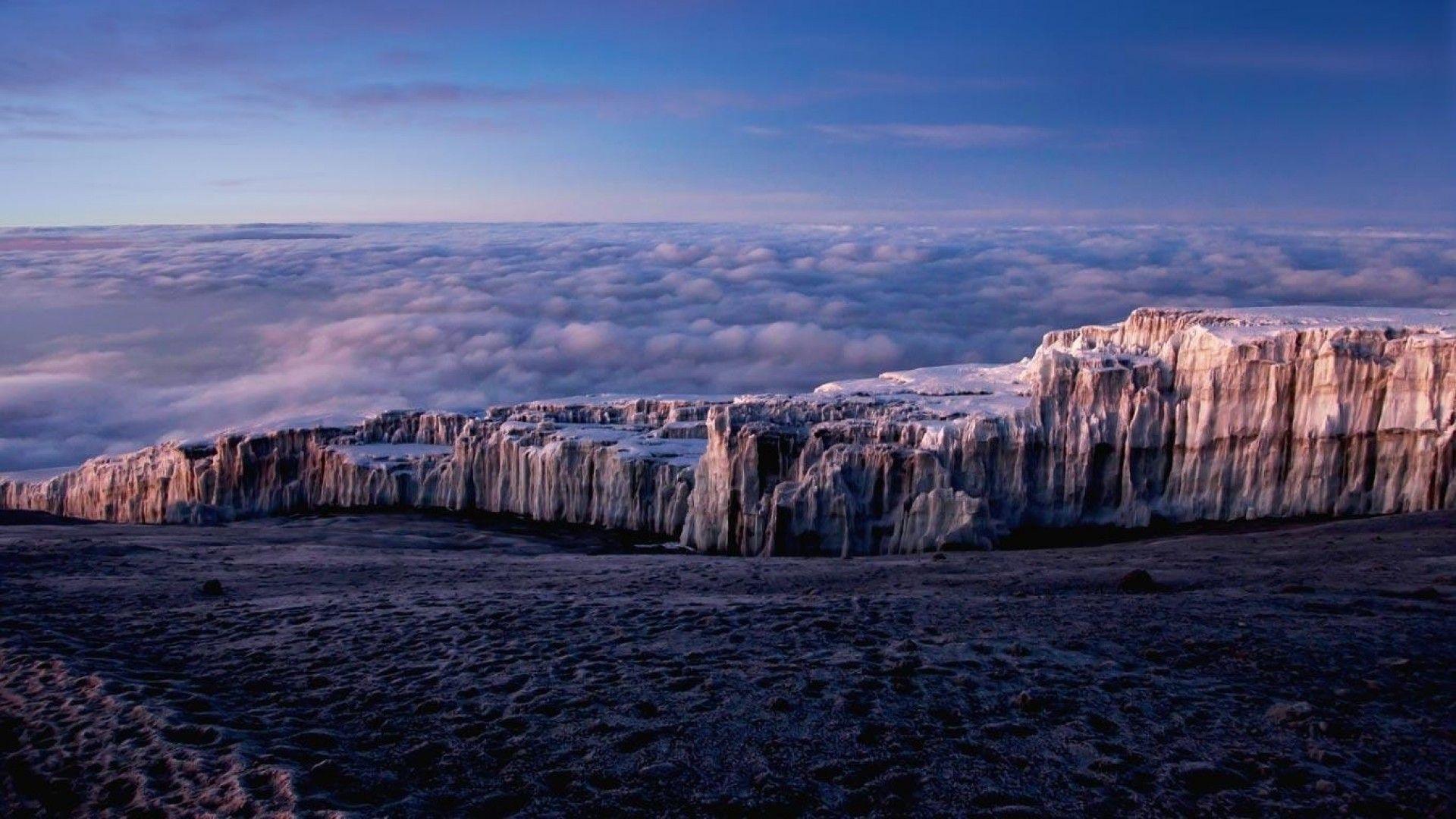 SimplyWallpapers: Bing Mount Kilimanjaro Tanzania clouds ice