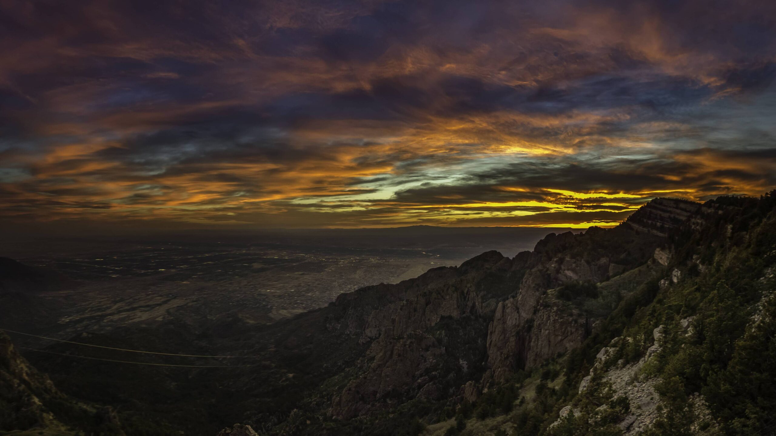 BOTPOST] The view of Albuquerque, New Mexico at sunset from Sandia