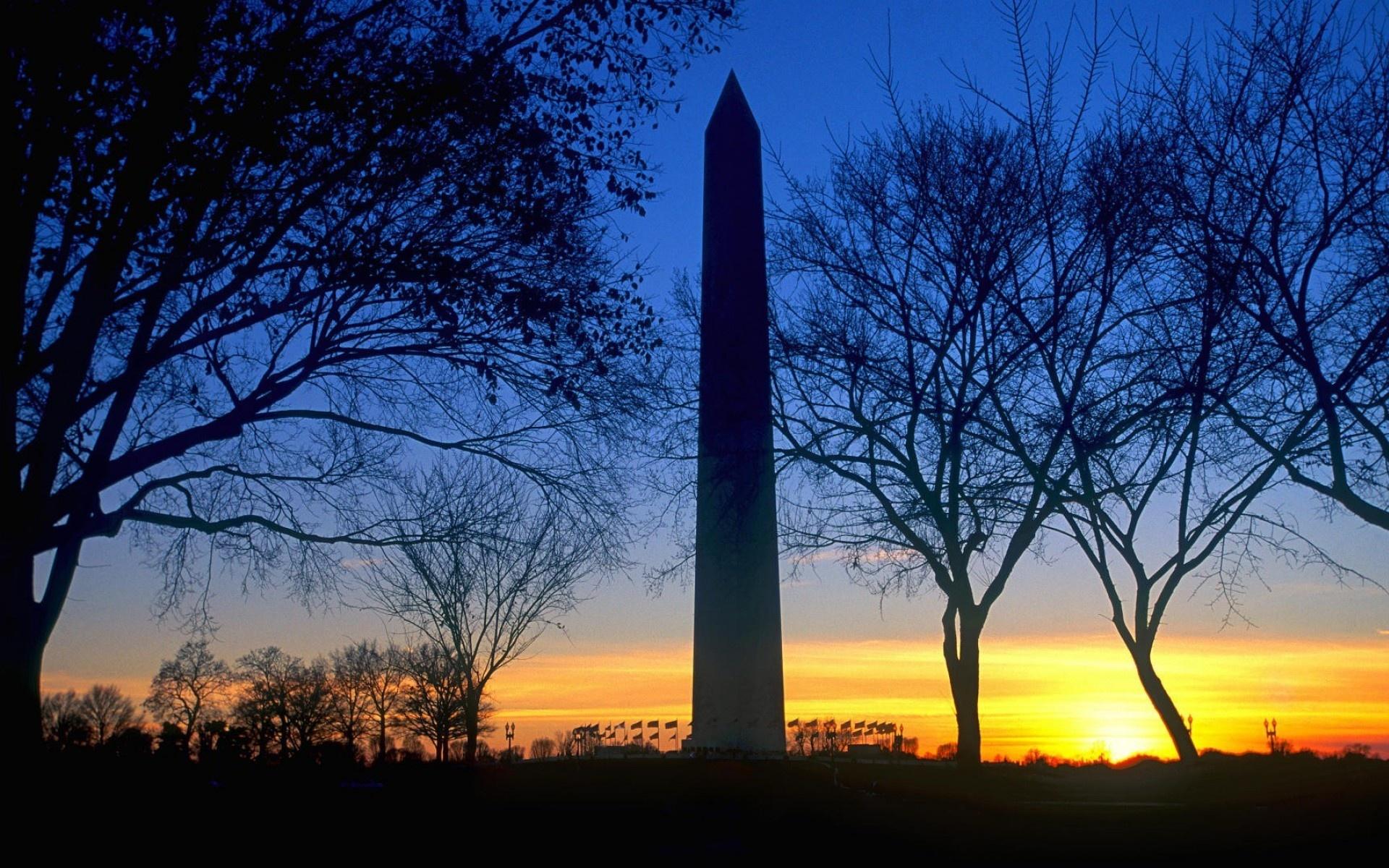 Washington D.C. Blue Sky Sunset Monument Wallpapers