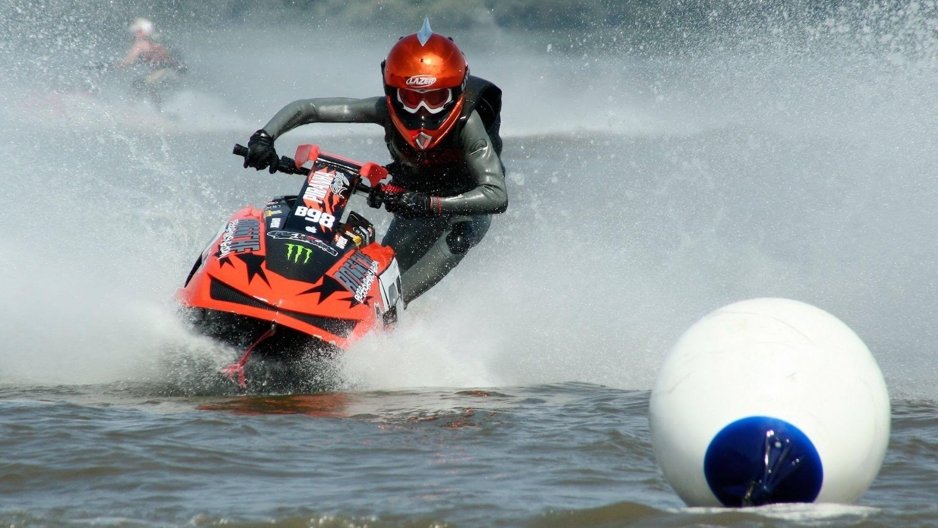 Download Wallpapers Jetboat, Racing, Powerboating, Scooter