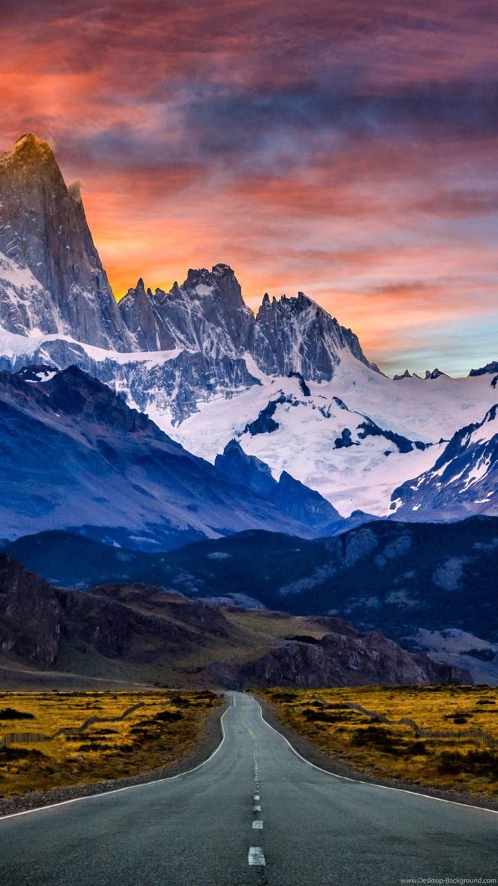 Towards Mount Fitz Roy In The Sunset Computer Wallpapers, Desktop