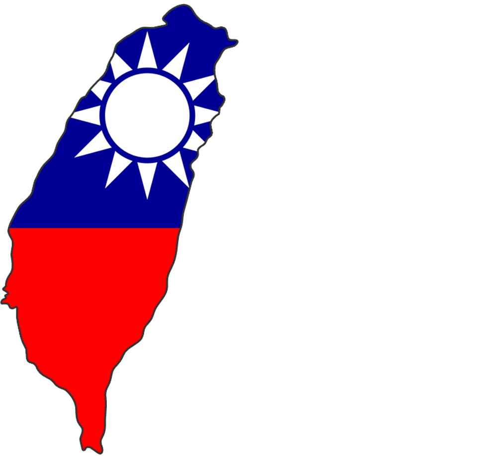 Flag Map of Taiwan