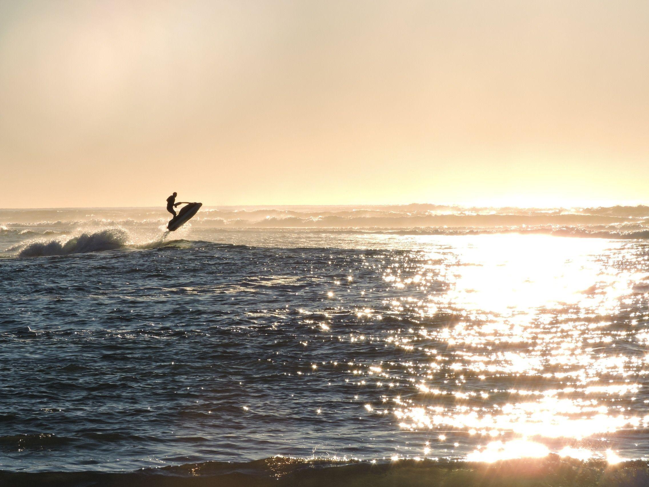 Jet Ski, Jumping, Ocean, Water, Jet, Fun, sea, sunset free image