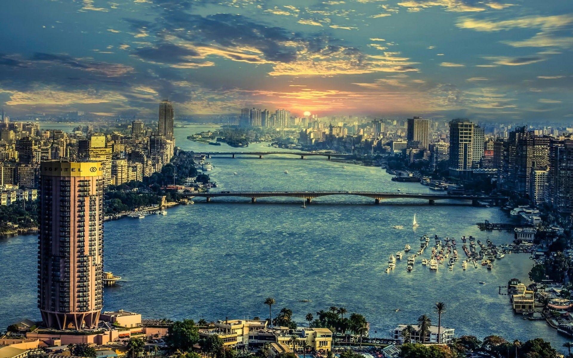 The River Nile in Cairo. Android wallpapers for free