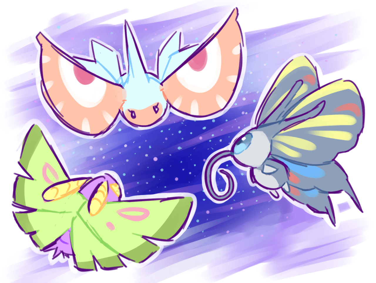 Beautifly, Dustox, & Masquerain!!!