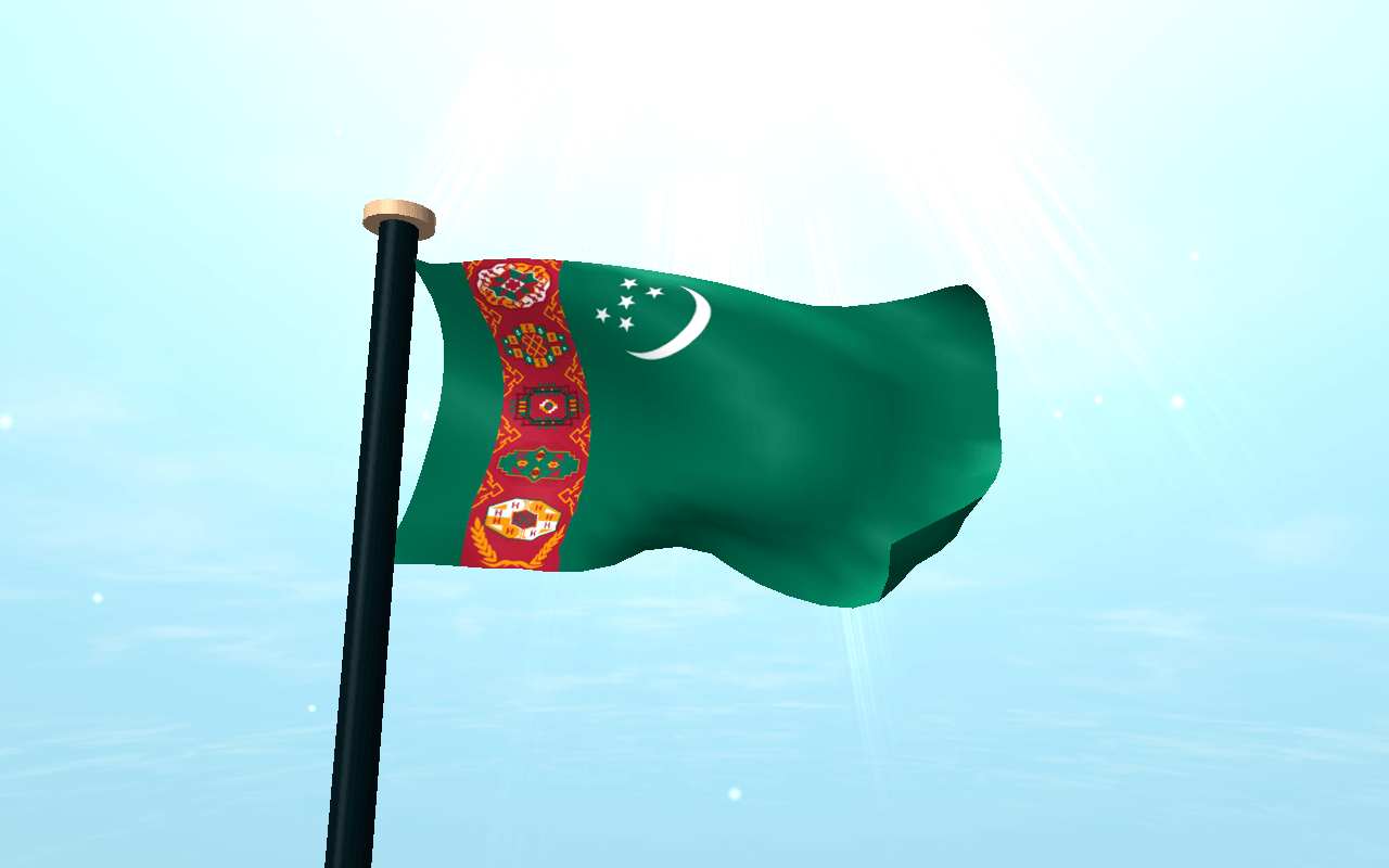 Turkmenistan Flag 3D Free