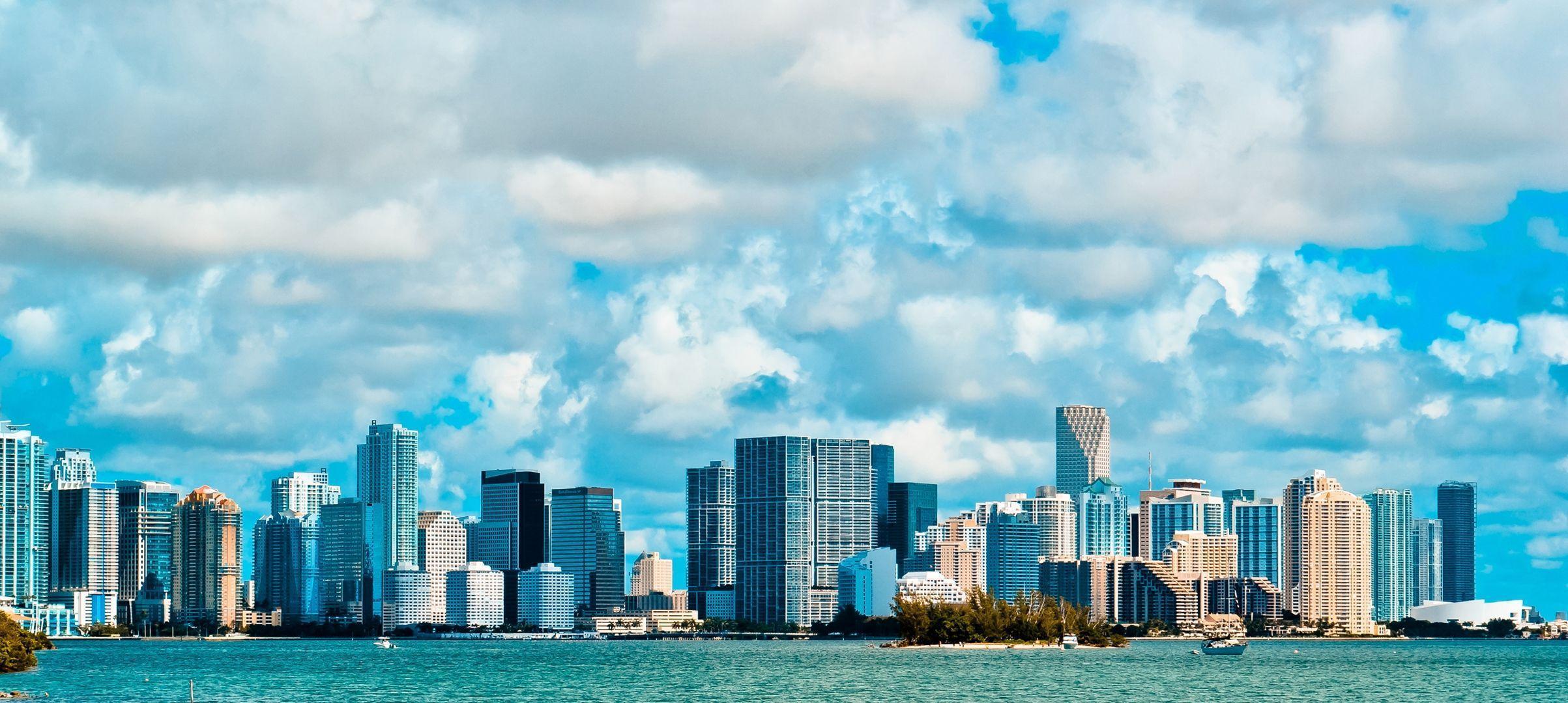 Download Wallpapers Miami, Usa, America, Miami beach, Sky, Clouds