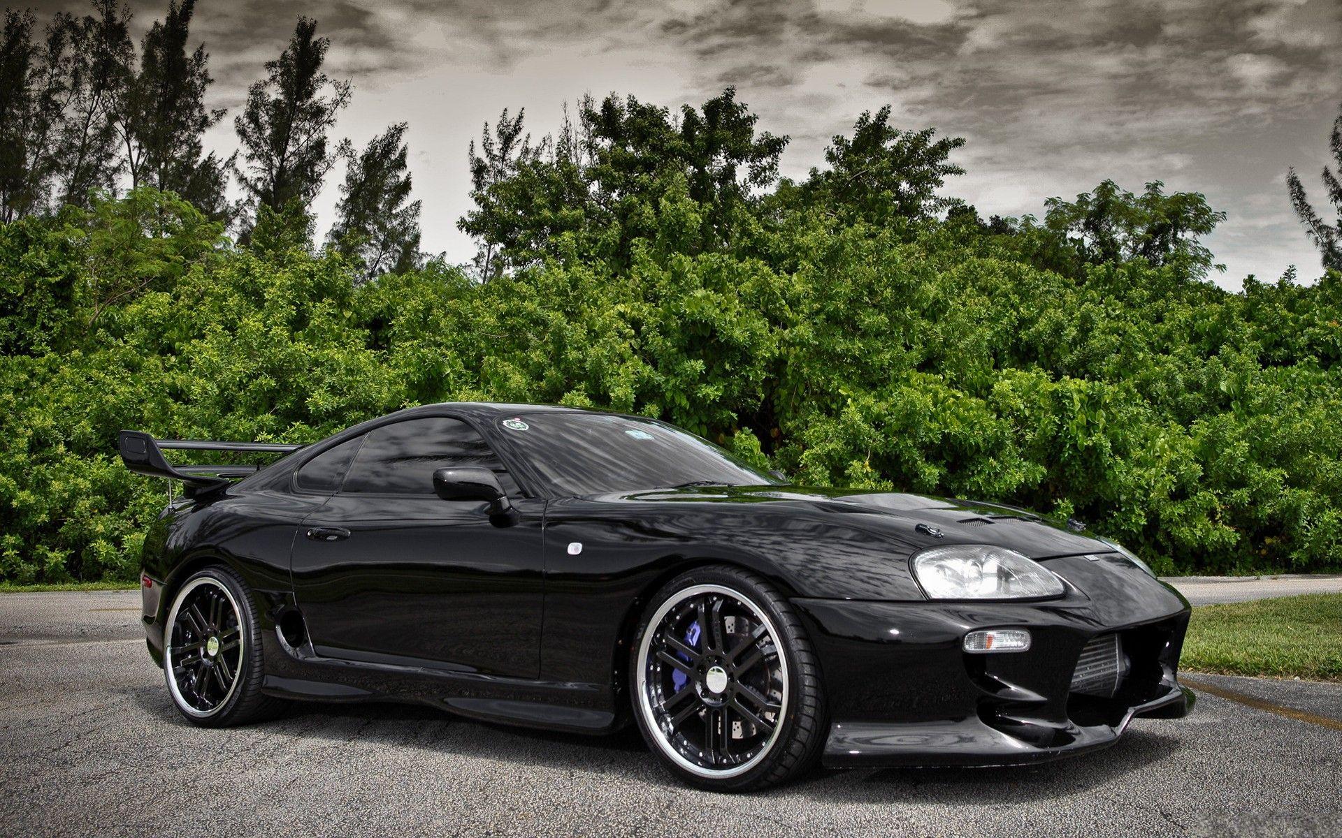 Black cars toyota vehicles toyota supra wallpapers