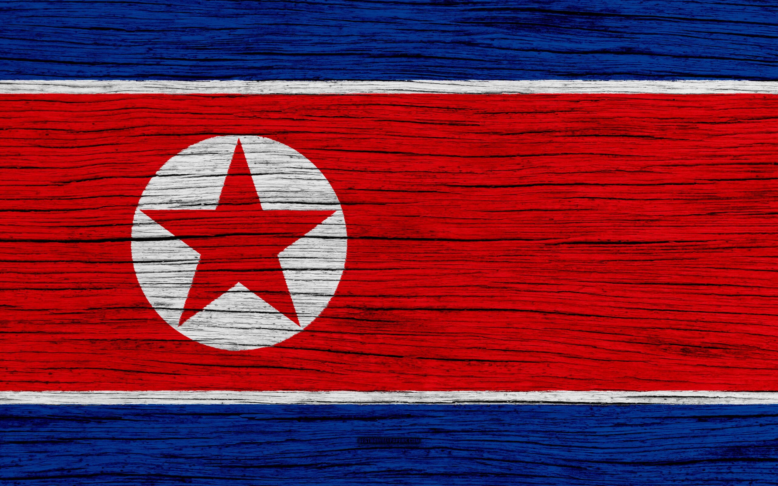 Download wallpapers Flag of North Korea, 4k, Asia, wooden texture