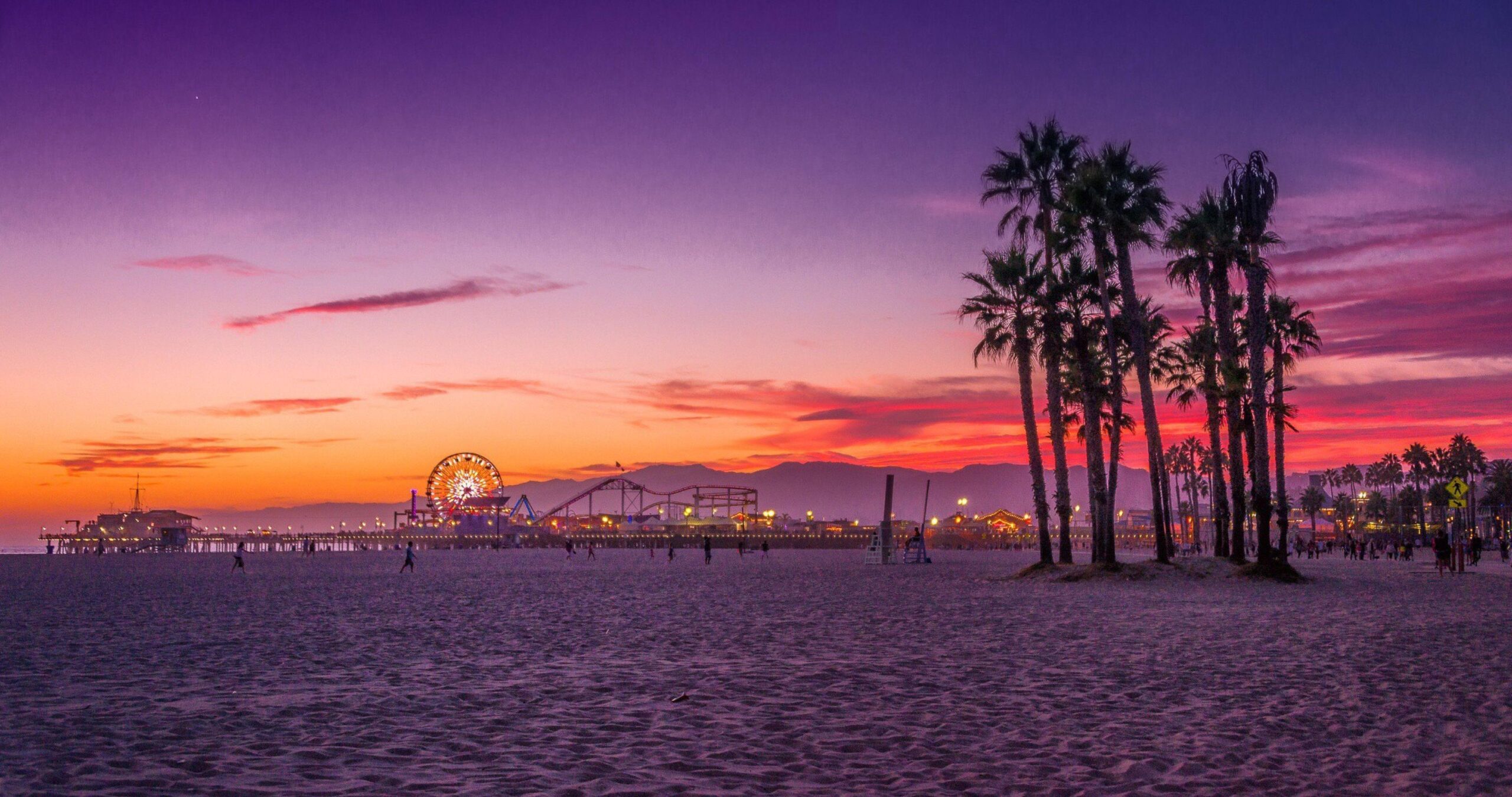 Los Angeles, Santa Monica Beach Wallpapers 4K