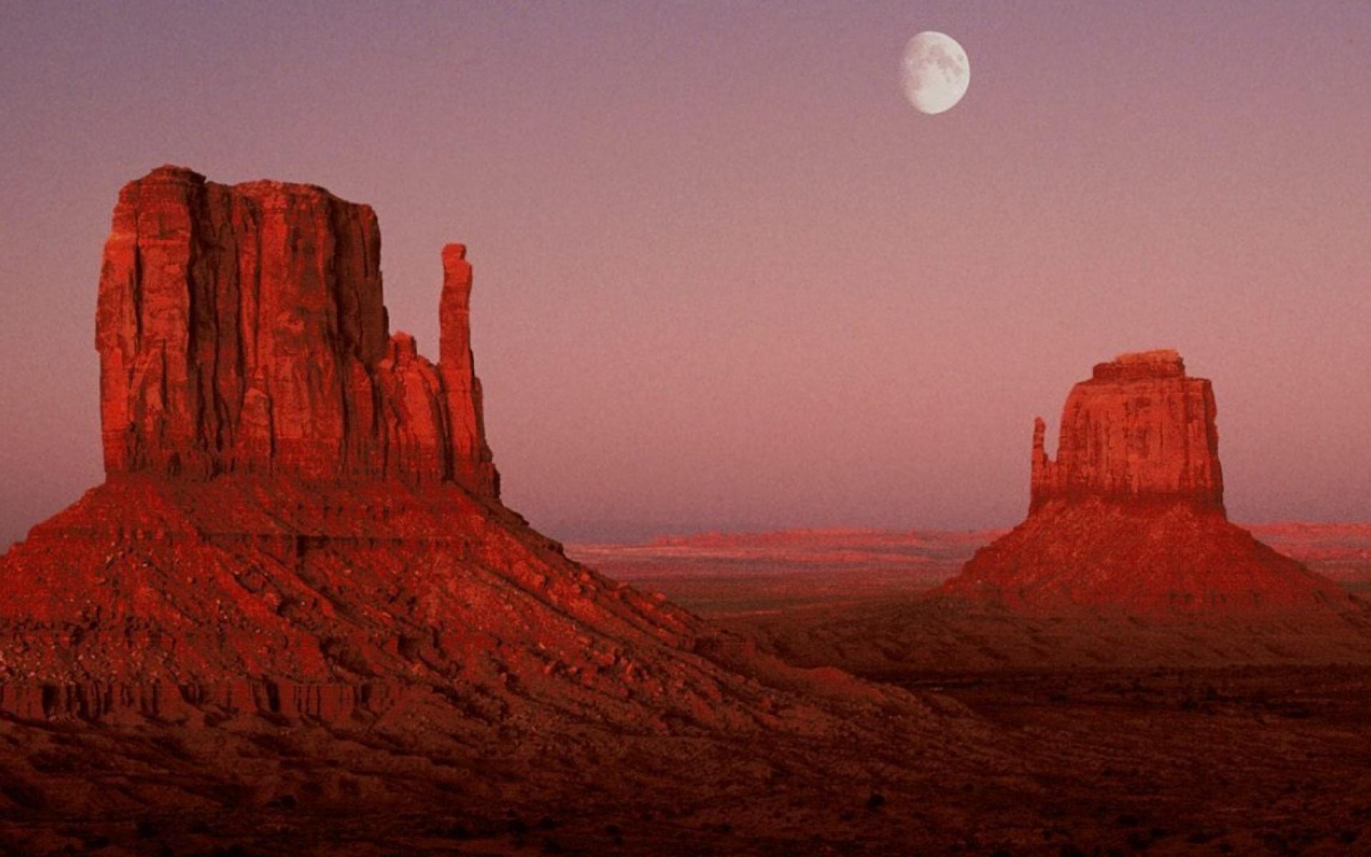 Utah monument valley moonrise wallpapers