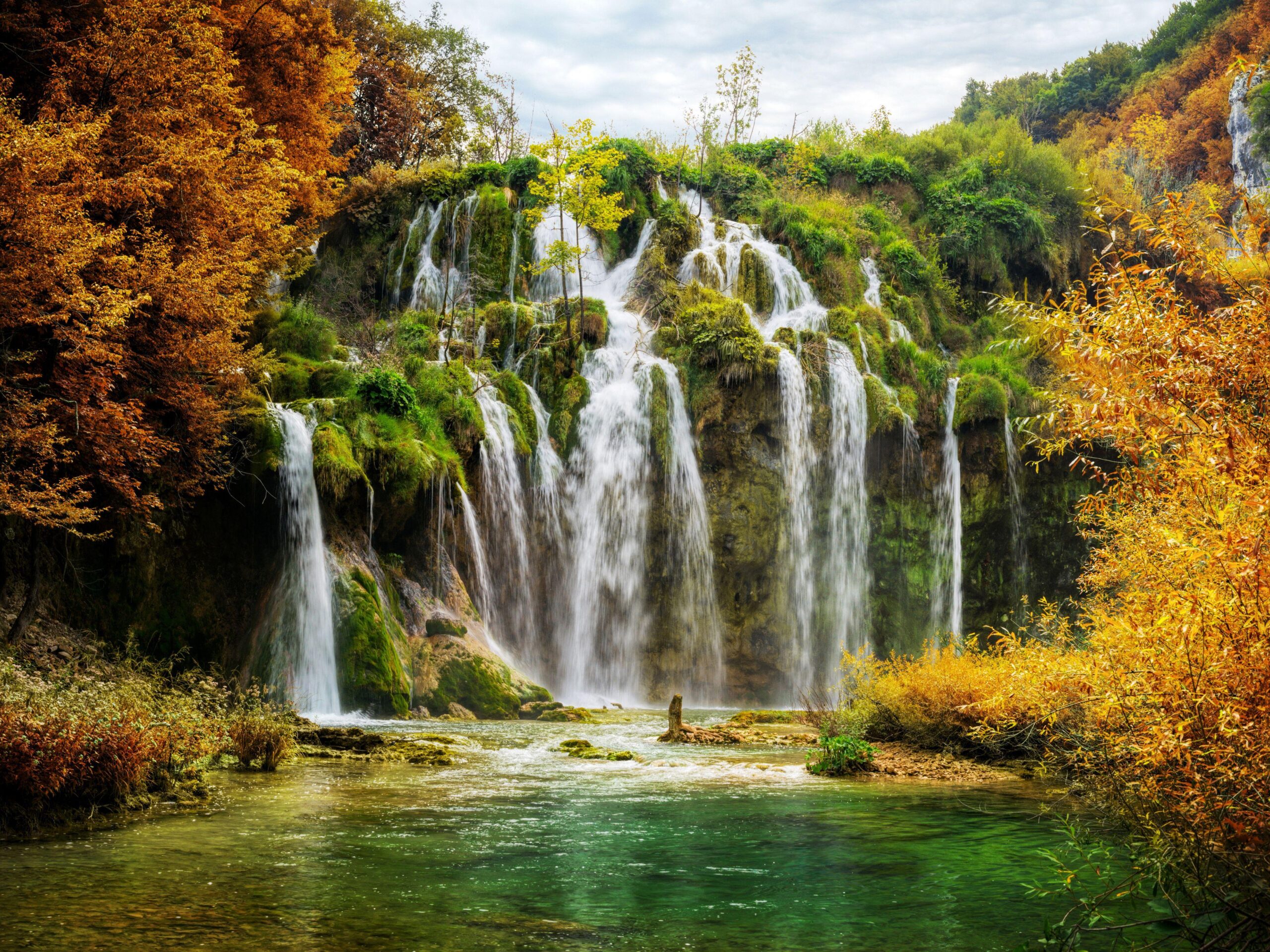 Wallpapers Waterfalls, Plitvice Lakes National Park, 4K, Croatia