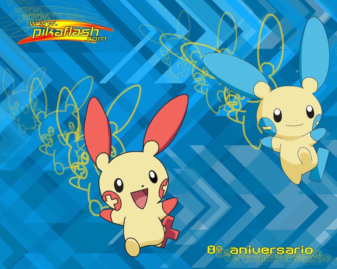 plusle and minun pokemon anime