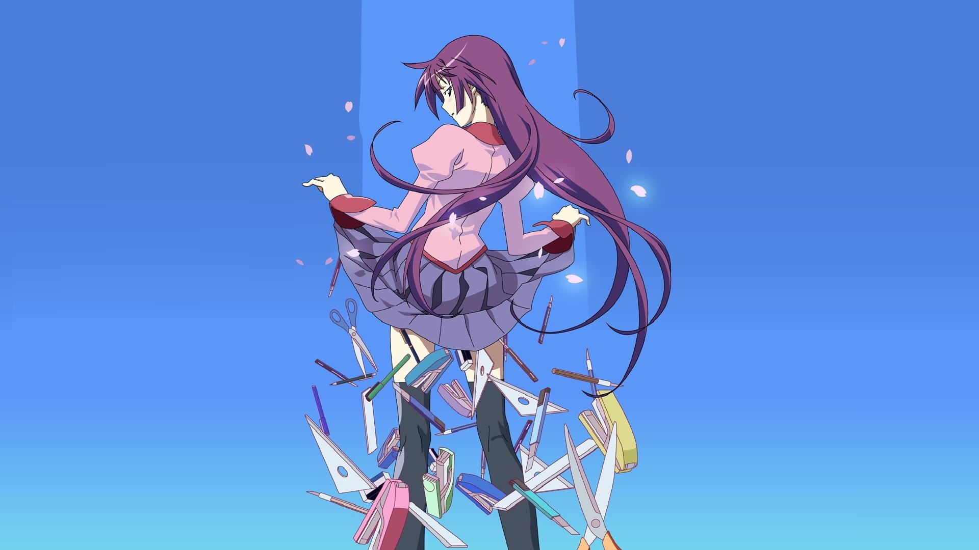 Bakemonogatari, Senjougahara Hitagi, Monogatari series :: Wallpapers