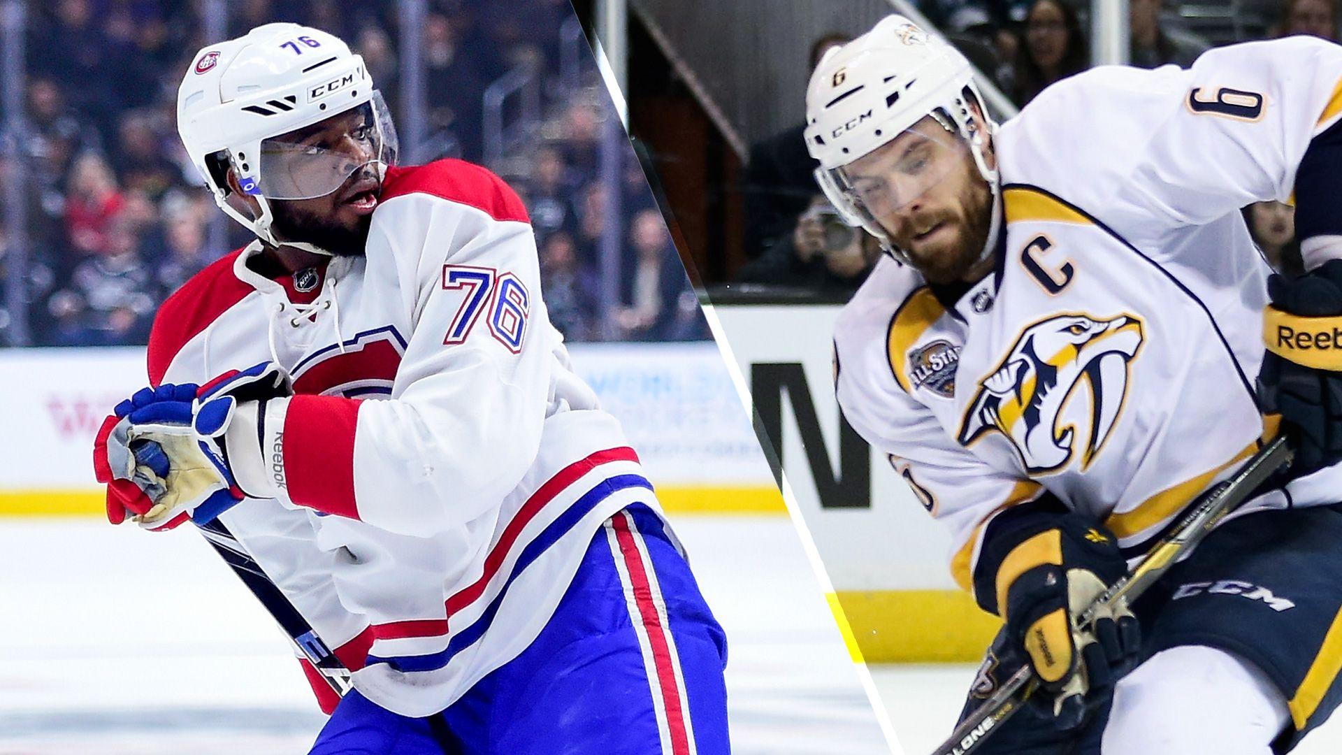 Canadiens trade P.K. Subban for Shea Weber