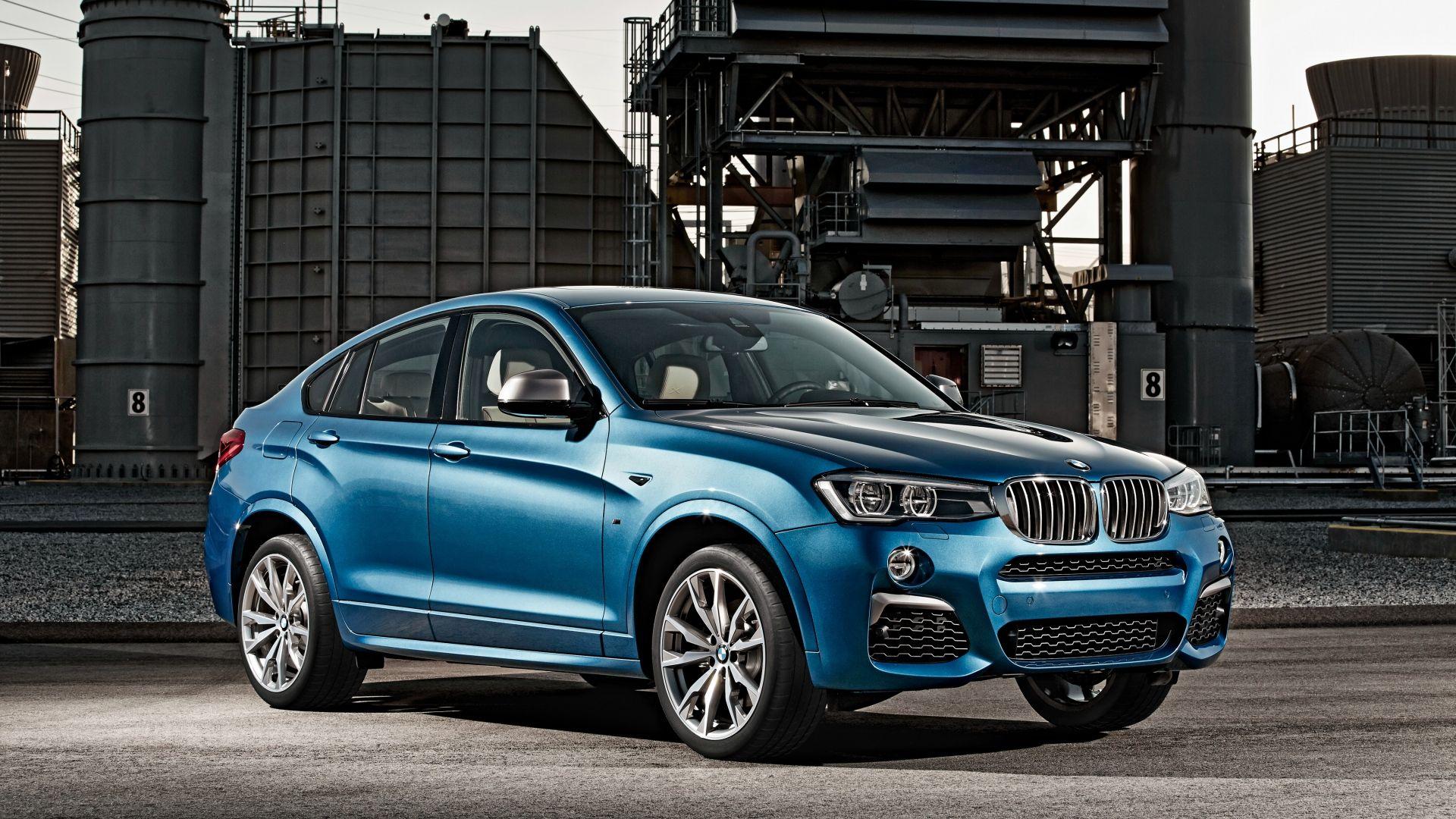 Download Wallpapers Bmw, X4, M40i, Blue, Side view Full