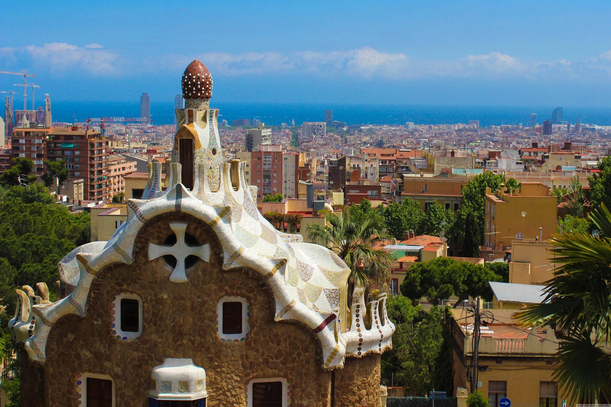 City Houses scenery of Barcelona city