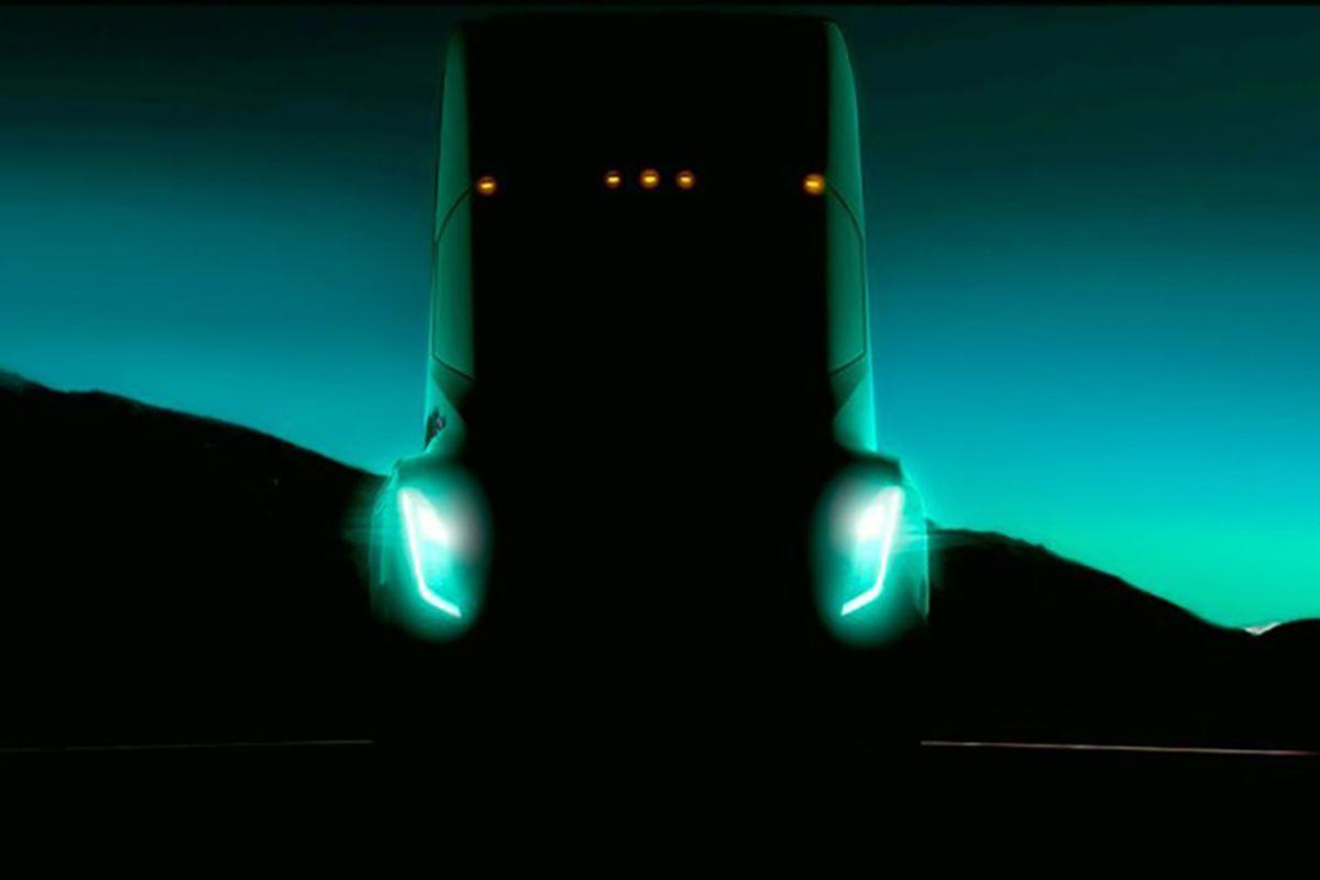 Image of Tesla’s electric semi truck surfaces