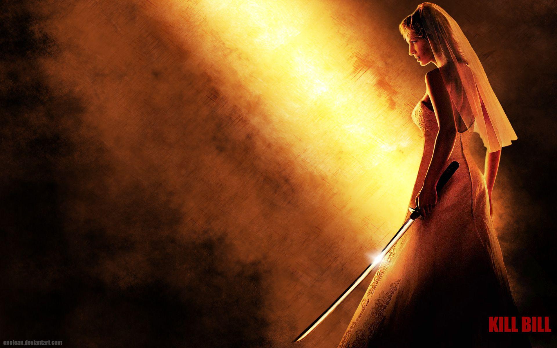 Uma Thurman Bride in Kill Bill widescreen wallpapers