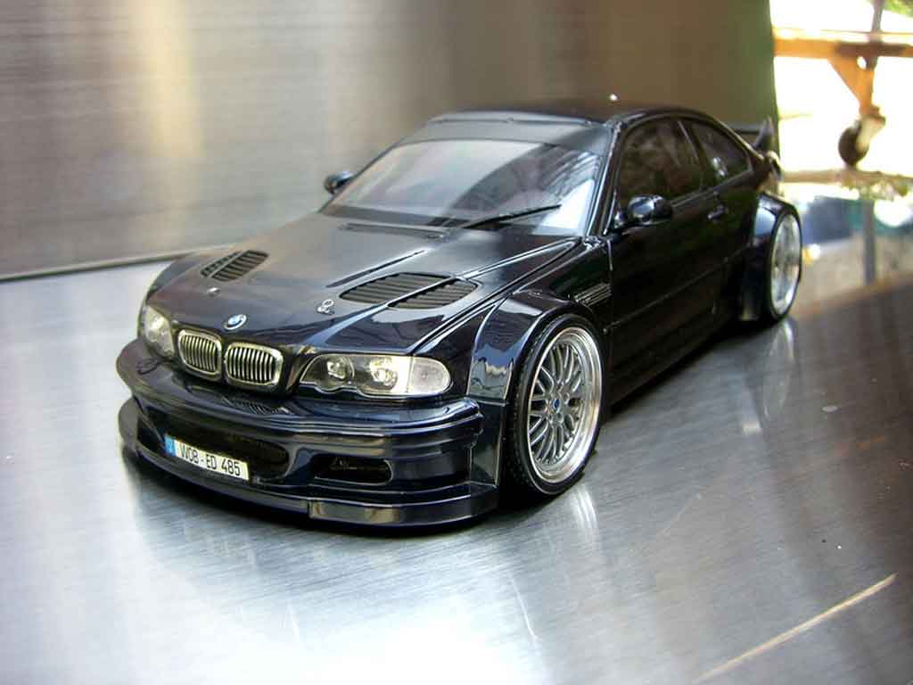 Bmw M3 E46 GTR wheels bbs Minichamps diecast model car 1/18