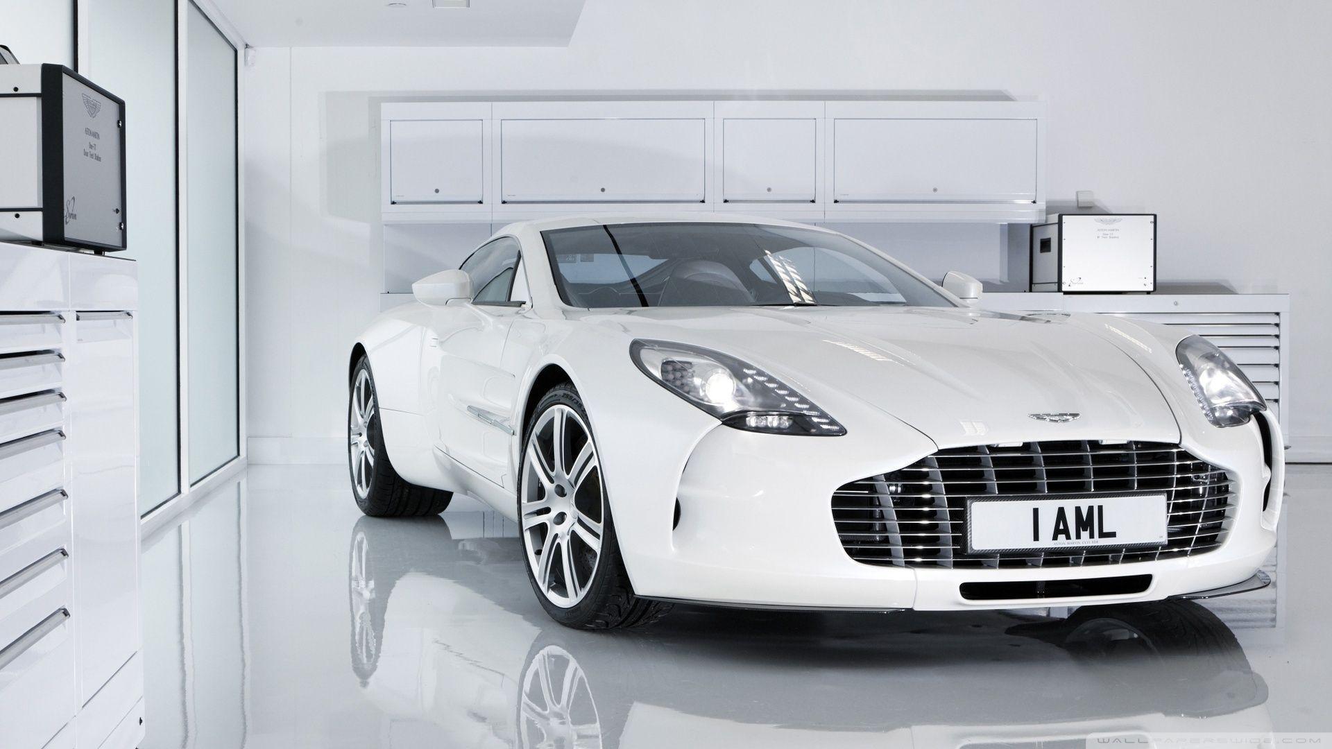 White Aston Martin One 77 HD desktop wallpapers : Widescreen : High