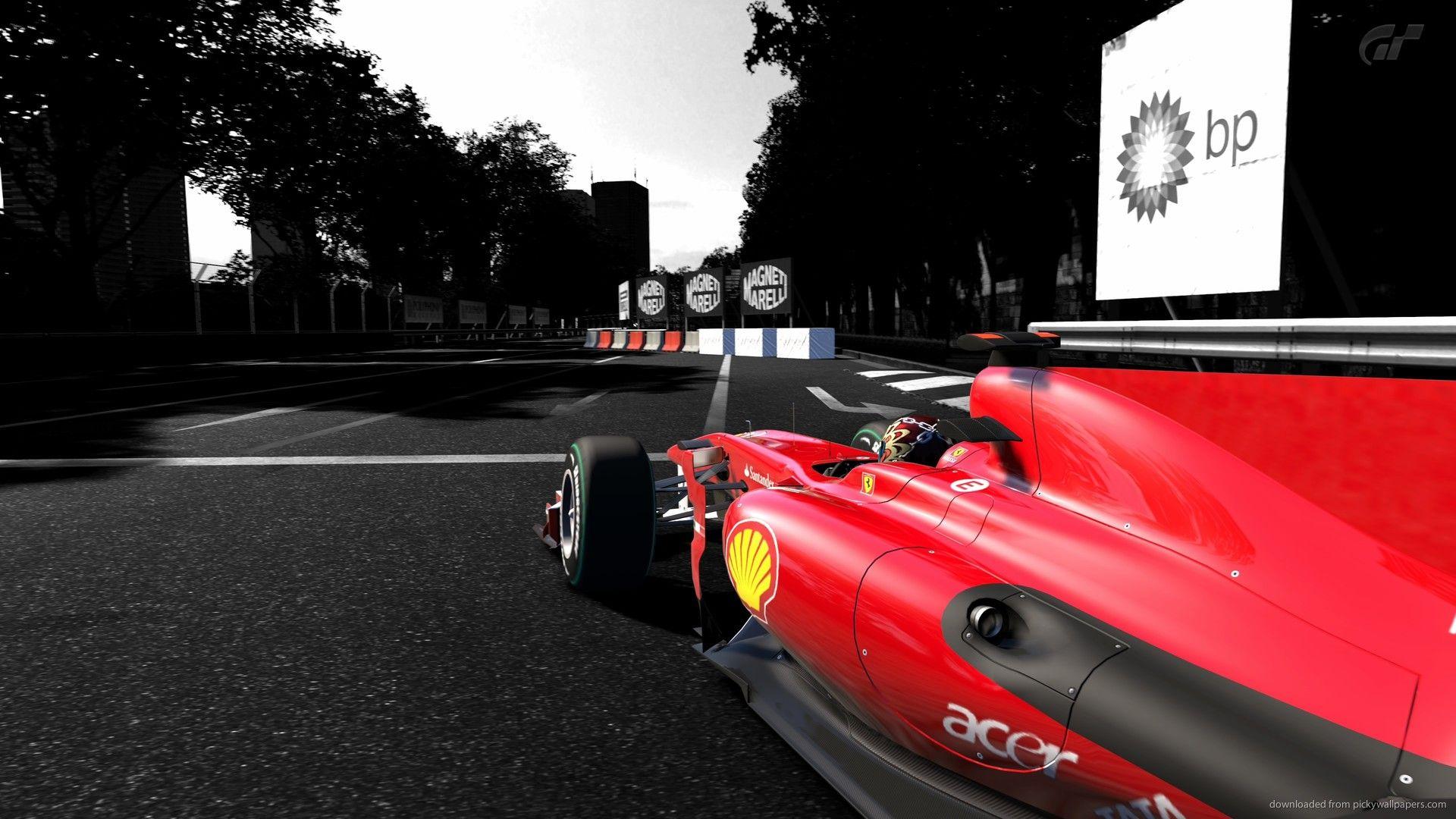 Ferrari Formula 1 Car On The Track Wallpapers For iPhone 4