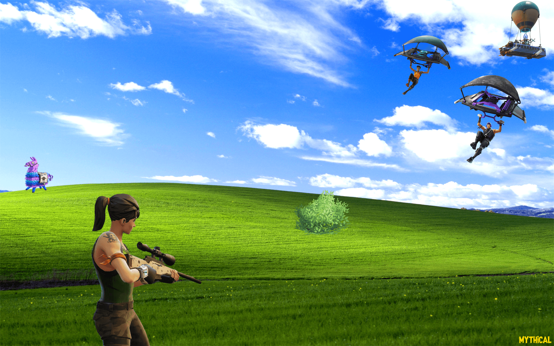 Fortnite inspired windows xp bliss wallpapers i made hope you guys