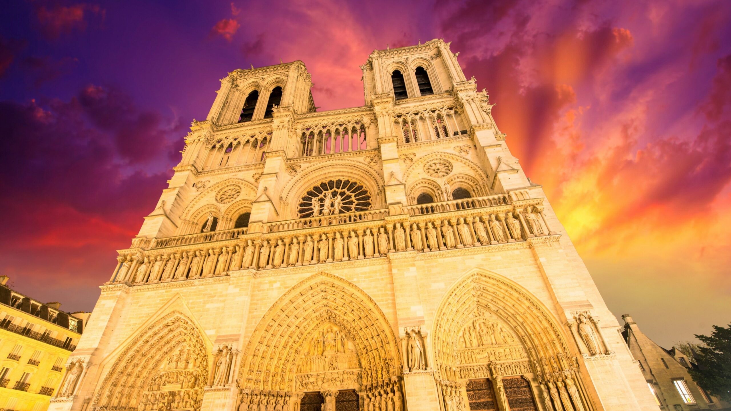 notre dame de paris 4k wallpapers for computer hd